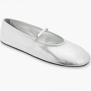 NWOT Jeffrey Campbell Dancerina Flats silver